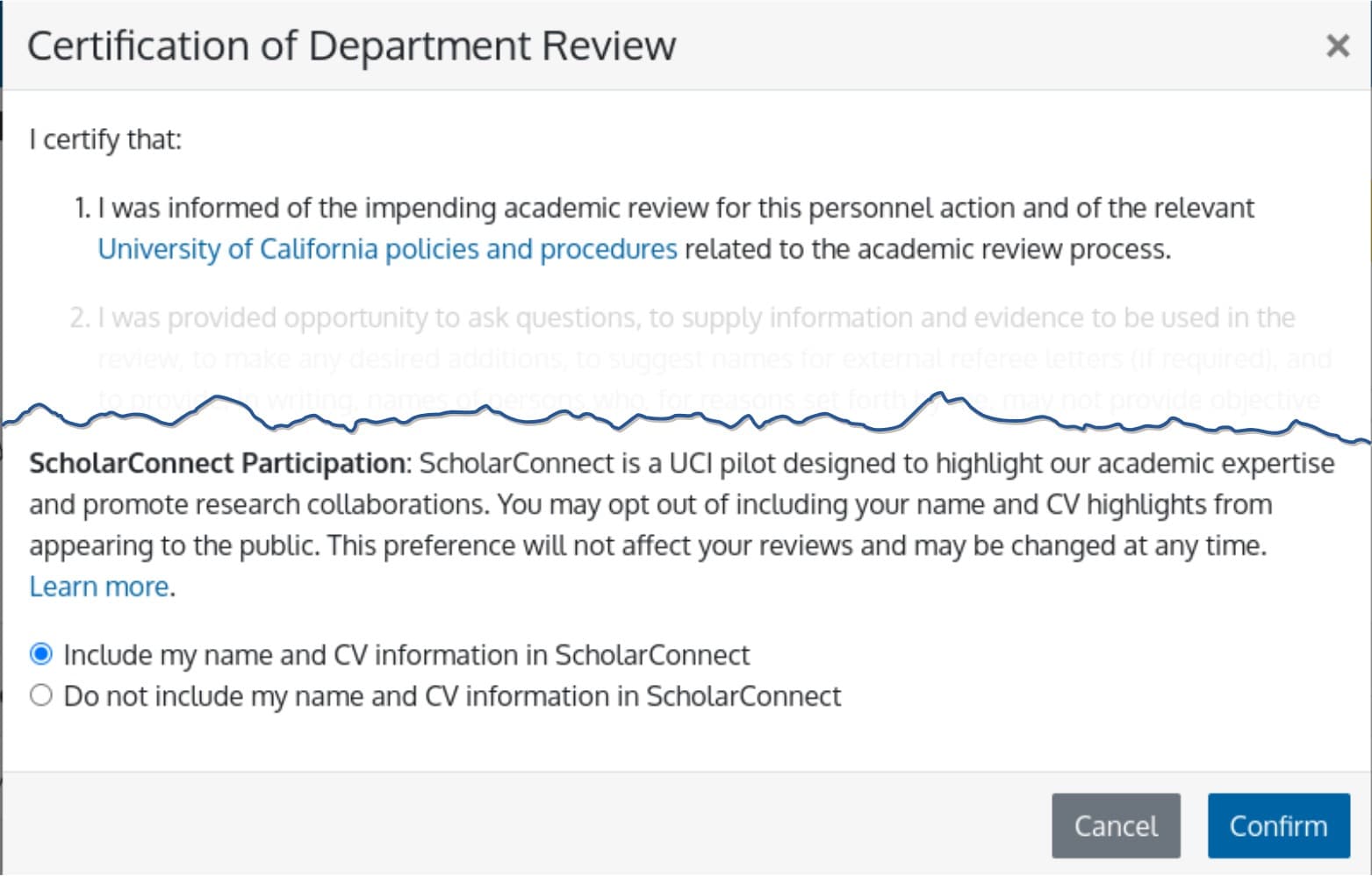 Certification screen in ScholarSteps
